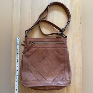 Lucky Brand Baldwin crossbody/shoulder bag in brown leather